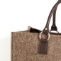 Tasche Shopper SARAH natur meliert mit Stern Applikation silber matt