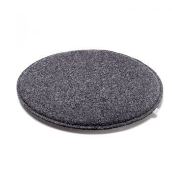 Sitzkissen mit Schaumpolster Wollfilz  40 cm anthrazit Hhe ca. 2cm
