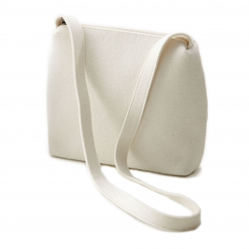 Tasche Shopper Lilibeth mit Innenfutter Farbe wei - 100% Design Merino Filz