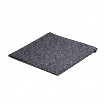 Sitzkissen Auflage Woll filz 33 x 33 cm anthrazit Hhe 10mm