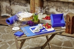 Tischlufer 45x150cm 100 % Merino Design Schurwoll Filz 3mm - Royal Blau